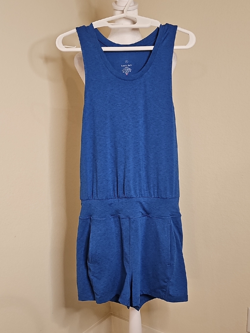 Sweaty Betty Gary Sleeveless Active Athleisure Romper in Blue Sz S, Women's 4/6